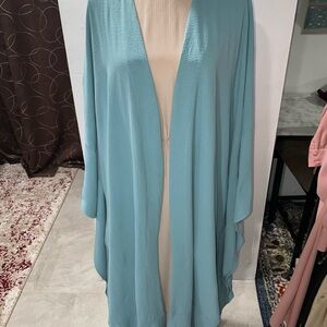 Elegant Light Blue Kimono Cardigan